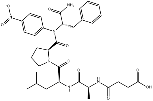 SUC-ALA-LEU-PRO-PHE-PNA Struktur