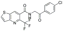 N-[2-(4-CHLOROPHENYL)-2-OXOETHYL]-5-(TRIFLUOROMETHYL)THIENO[3,2-B]PYRIDINE-6-CARBOXAMIDE Struktur