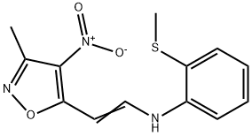 N-[2-(3-METHYL-4-NITRO-5-ISOXAZOLYL)VINYL]-2-(METHYLSULFANYL)ANILINE Struktur