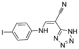 2-(2H-2,3,4,5-TETRAAZOLYL)-3-((4-IODOPHENYL)AMINO)PROP-2-ENENITRILE Struktur