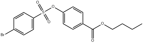 BUTYL 4-([(4-BROMOPHENYL)SULFONYL]OXY)BENZENECARBOXYLATE Struktur