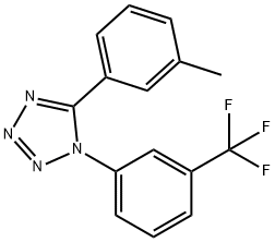 5-(3-METHYLPHENYL)-1-[3-(TRIFLUOROMETHYL)PHENYL]-1H-1,2,3,4-TETRAAZOLE Struktur