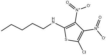 N2-PENTYL-5-CHLORO-3,4-DINITROTHIOPHEN-2-AMINE Struktur