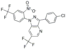 3-(4-CHLOROPHENYL)-1-[2-NITRO-4-(TRIFLUOROMETHYL)PHENYL]-6-(TRIFLUOROMETHYL)-1H-PYRAZOLO[4,3-B]PYRIDINE Struktur