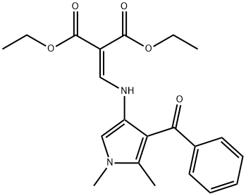 DIETHYL 2-([(4-BENZOYL-1,5-DIMETHYL-1H-PYRROL-3-YL)AMINO]METHYLENE)MALONATE Struktur