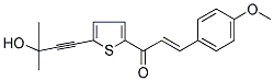 1-[5-(3-HYDROXY-3-METHYLBUT-1-YNYL)-2-THIENYL]-3-(4-METHOXYPHENYL)PROP-2-EN-1-ONE Struktur