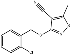 3-[(2-CHLOROBENZYL)SULFANYL]-5-METHYL-4-ISOTHIAZOLECARBONITRILE Struktur