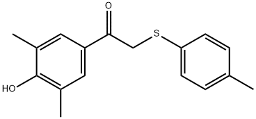 1-(4-HYDROXY-3,5-DIMETHYLPHENYL)-2-[(4-METHYLPHENYL)SULFANYL]-1-ETHANONE Struktur