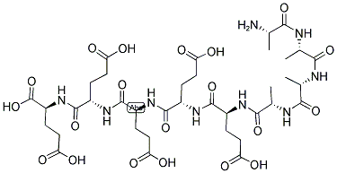 H-ALA-ALA-ALA-ALA-GLU-GLU-GLU-GLU-GLU-OH Struktur