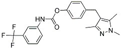 4-[(1,3,5-TRIMETHYL-1H-PYRAZOL-4-YL)METHYL]PHENYL N-[3-(TRIFLUOROMETHYL)PHENYL]CARBAMATE Struktur