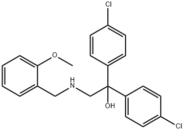 1,1-BIS(4-CHLOROPHENYL)-2-[(2-METHOXYBENZYL)AMINO]-1-ETHANOL Struktur