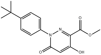 METHYL 1-[4-(TERT-BUTYL)PHENYL]-4-HYDROXY-6-OXO-1,6-DIHYDRO-3-PYRIDAZINECARBOXYLATE Struktur