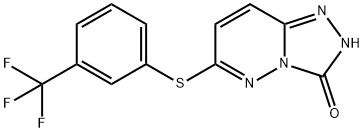 6-([3-(TRIFLUOROMETHYL)PHENYL]SULFANYL)[1,2,4]TRIAZOLO[4,3-B]PYRIDAZIN-3(2H)-ONE Struktur