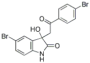 5-BROMO-3-[2-(4-BROMOPHENYL)-2-OXOETHYL]-3-HYDROXY-1,3-DIHYDRO-2H-INDOL-2-ONE Struktur