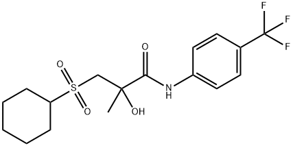 3-(CYCLOHEXYLSULFONYL)-2-HYDROXY-2-METHYL-N-[4-(TRIFLUOROMETHYL)PHENYL]PROPANAMIDE Struktur