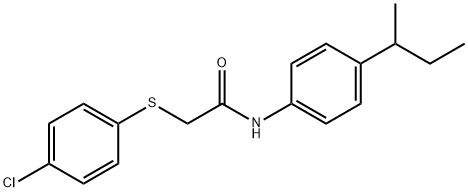 N-[4-(SEC-BUTYL)PHENYL]-2-[(4-CHLOROPHENYL)SULFANYL]ACETAMIDE Struktur