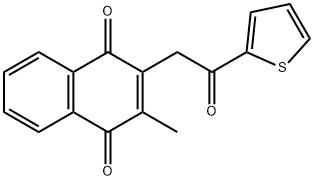 2-METHYL-3-[2-OXO-2-(2-THIENYL)ETHYL]NAPHTHOQUINONE Struktur