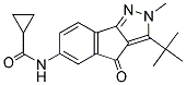 N-(3-(TERT-BUTYL)-2-METHYL-4-OXOINDENO[3,2-C]PYRAZOL-6-YL)CYCLOPROPYLFORMAMIDE Struktur