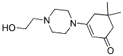 3-(4-(2-HYDROXYETHYL)PIPERAZINYL)-5,5-DIMETHYLCYCLOHEX-2-EN-1-ONE Struktur