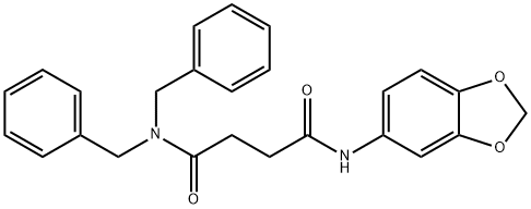 N1-(1,3-BENZODIOXOL-5-YL)-N4,N4-DIBENZYLSUCCINAMIDE Struktur