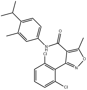 (3-(2,6-DICHLOROPHENYL)-5-METHYLISOXAZOL-4-YL)-N-(3-METHYL-4-(METHYLETHYL)PHENYL)FORMAMIDE Struktur