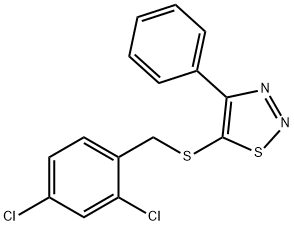 2,4-DICHLOROBENZYL 4-PHENYL-1,2,3-THIADIAZOL-5-YL SULFIDE Struktur