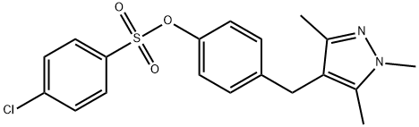 4-[(1,3,5-TRIMETHYL-1H-PYRAZOL-4-YL)METHYL]PHENYL 4-CHLOROBENZENESULFONATE Struktur