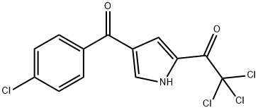 2,2,2-TRICHLORO-1-[4-(4-CHLOROBENZOYL)-1H-PYRROL-2-YL]-1-ETHANONE Struktur