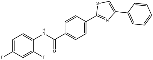 N-(2,4-DIFLUOROPHENYL)-4-(4-PHENYL-1,3-THIAZOL-2-YL)BENZENECARBOXAMIDE Struktur