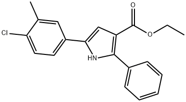 ETHYL 5-(4-CHLORO-3-METHYLPHENYL)-2-PHENYLPYRROLE-3-CARBOXYLATE Struktur