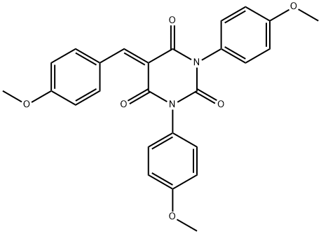 1,3-BIS(4-METHOXYPHENYL)-5-((4-METHOXYPHENYL)METHYLENE)-1,3-DIAZAPERHYDROINE-2,4,6-TRIONE Struktur