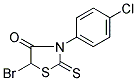 5-BROMO-3-(4-CHLOROPHENYL)-2-THIOXO-1,3-THIAZOLAN-4-ONE Struktur