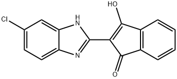 2-(6-CHLOROBENZIMIDAZOL-2-YL)-3-HYDROXYINDEN-1-ONE Struktur