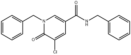 N,1-DIBENZYL-5-CHLORO-6-OXO-1,6-DIHYDRO-3-PYRIDINECARBOXAMIDE Struktur