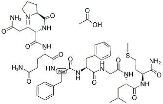 PRO-GLN-GLN-PHE-PHE-GLY-LEU-MET-NH2 ACETATE SALT Struktur