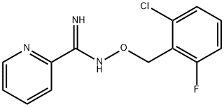 N'-[(2-CHLORO-6-FLUOROBENZYL)OXY]-2-PYRIDINECARBOXIMIDAMIDE Struktur