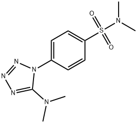 4-[5-(DIMETHYLAMINO)-1H-1,2,3,4-TETRAAZOL-1-YL]-N,N-DIMETHYLBENZENESULFONAMIDE Struktur