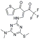 2-(([4-(DIMETHYLAMINO)-6-(METHYLTHIO)-1,3,5-TRIAZIN-2-YL]AMINO)METHYLIDENE)-4,4,4-TRIFLUORO-1-(2-THIENYL)BUTANE-1,3-DIONE Struktur