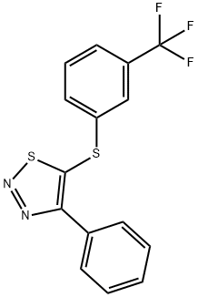 4-PHENYL-1,2,3-THIADIAZOL-5-YL 3-(TRIFLUOROMETHYL)PHENYL SULFIDE Struktur