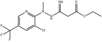 ETHYL 3-(2-[3-CHLORO-5-(TRIFLUOROMETHYL)-2-PYRIDINYL]-2-METHYLHYDRAZINO)-3-IMINOPROPANOATE Struktur