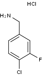 4-CHLORO-3-FLUOROBENZYLAMINE HYDROCHLORIDE Struktur