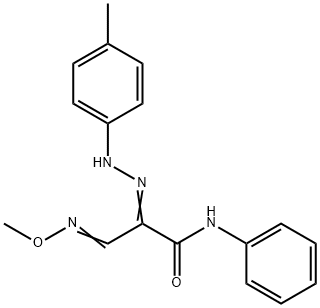 3-(METHOXYIMINO)-2-[2-(4-METHYLPHENYL)HYDRAZONO]-N-PHENYLPROPANAMIDE Struktur