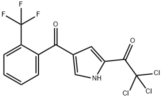 2,2,2-TRICHLORO-1-(4-[2-(TRIFLUOROMETHYL)BENZOYL]-1H-PYRROL-2-YL)-1-ETHANONE Struktur