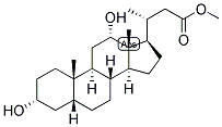 23-NOR-5-BETA-CHOLANIC ACID-3-ALPHA, 12-ALPHA-DIOL METHYL ESTER Struktur