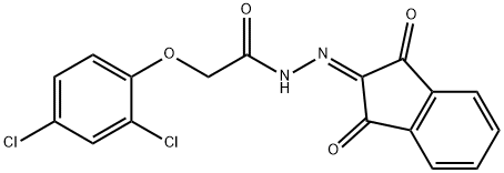 N-(AZA(1,3-DIOXOINDAN-2-YLIDENE)METHYL)-2-(2,4-DICHLOROPHENOXY)ETHANAMIDE Struktur