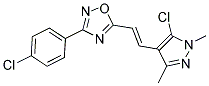 5-[2-(5-CHLORO-1,3-DIMETHYL-1H-PYRAZOL-4-YL)VINYL]-3-(4-CHLOROPHENYL)-1,2,4-OXADIAZOLE Struktur