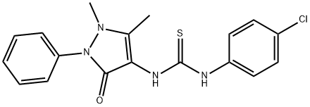 4-((((4-CHLOROPHENYL)AMINO)THIOXOMETHYL)AMINO)-2,3-DIMETHYL-1-PHENYL-3-PYRAZOLIN-5-ONE Struktur