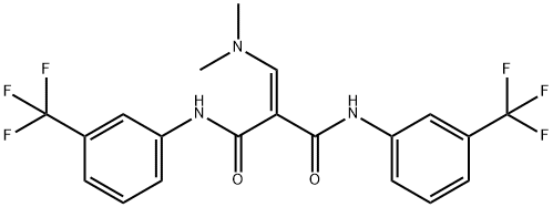 2-[(DIMETHYLAMINO)METHYLENE]-N1,N3-BIS[3-(TRIFLUOROMETHYL)PHENYL]MALONAMIDE Struktur