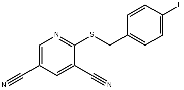 2-[(4-FLUOROBENZYL)SULFANYL]-3,5-PYRIDINEDICARBONITRILE Struktur