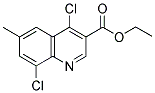 ETHYL 4,8-DICHLORO-6-METHYL-3-QUINOLINECARBOXYLATE Struktur